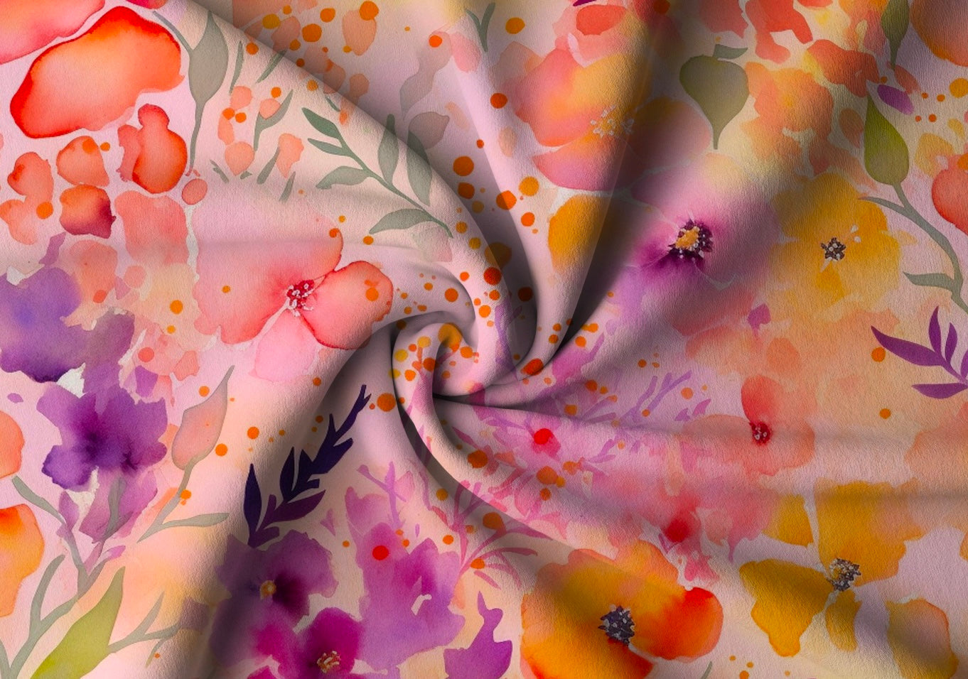 Aquarell Blumen Orange Dauervorbestellung